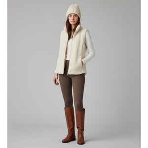 Joe‎ Fresh Cream Teddy Fleece XL Zip Vest Women's Cozy Outerwear